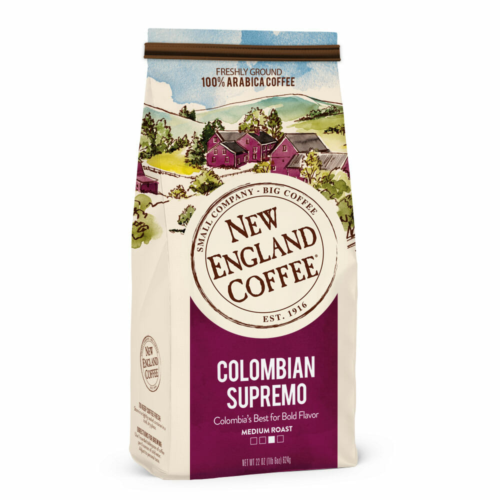New England Coffee Colombian Supremo Ground 11 oz - Reily Products