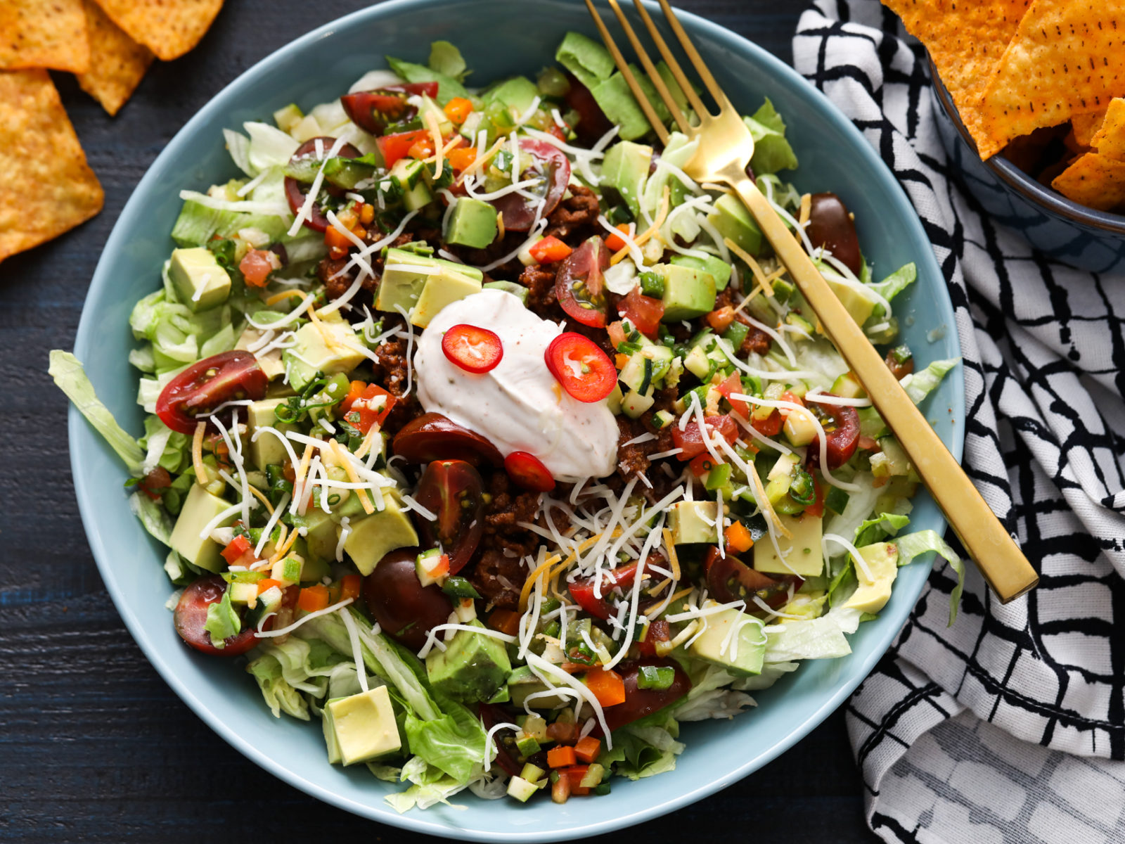 Wick Fowler Chili Salad