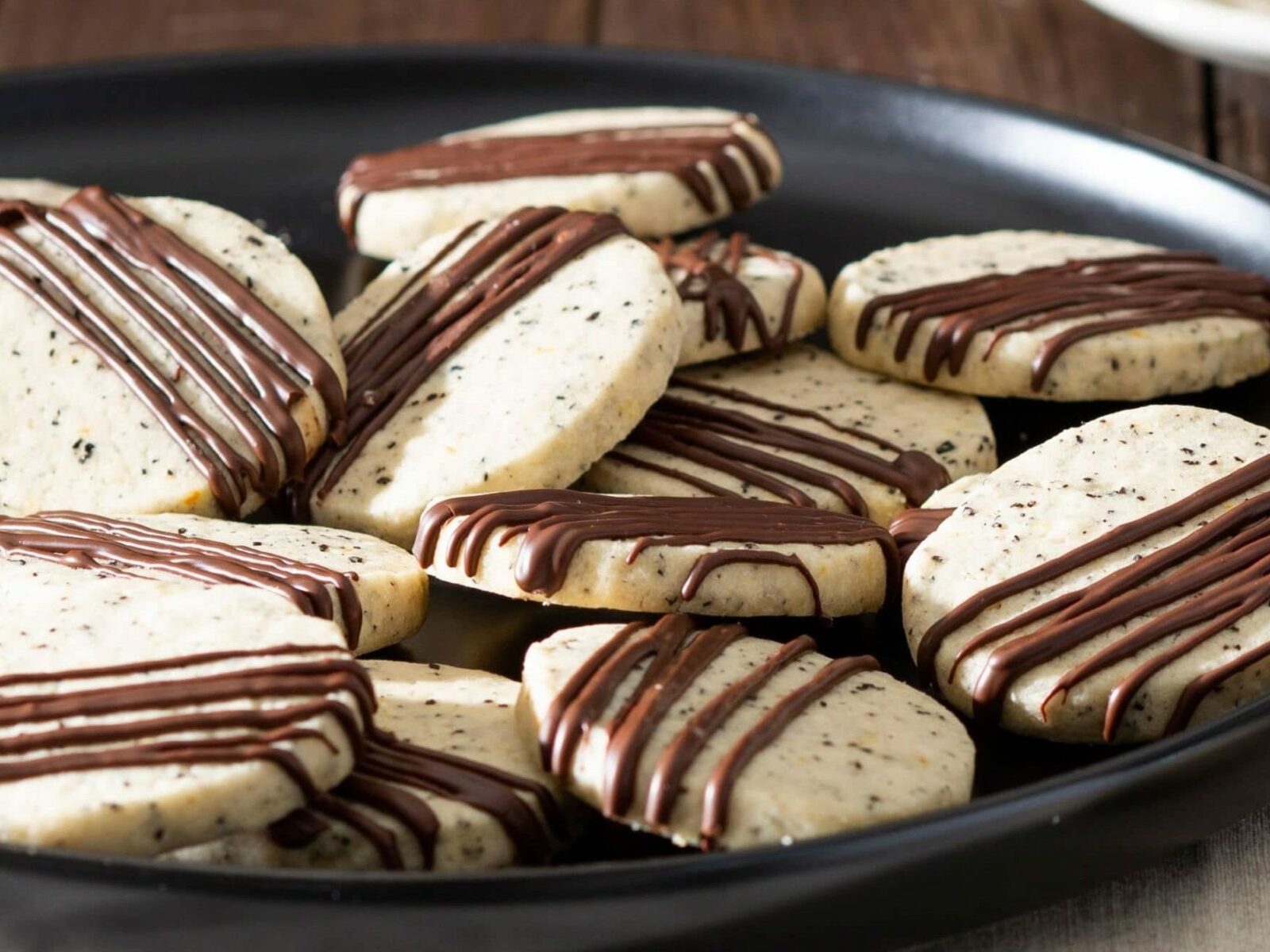 Chocolate-Drizzled Coffee Shortbread