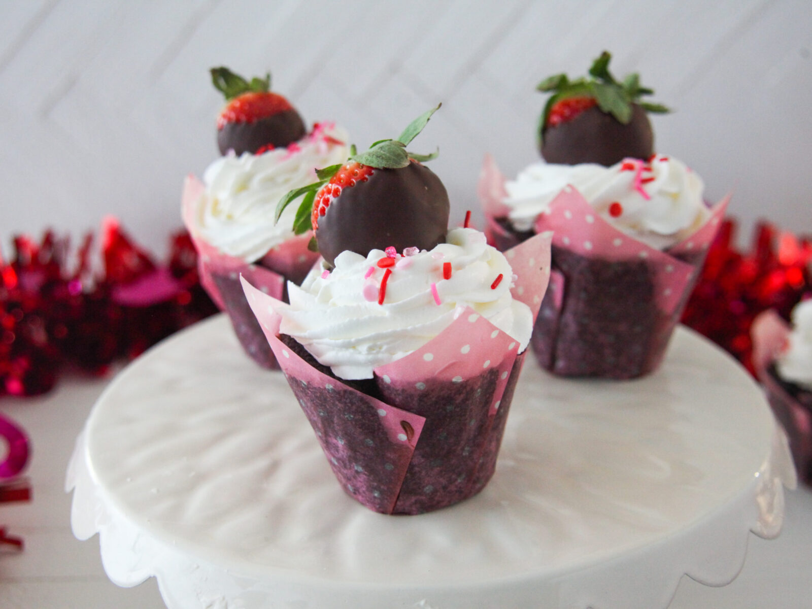 Chocolate Strawberry Cupcakes