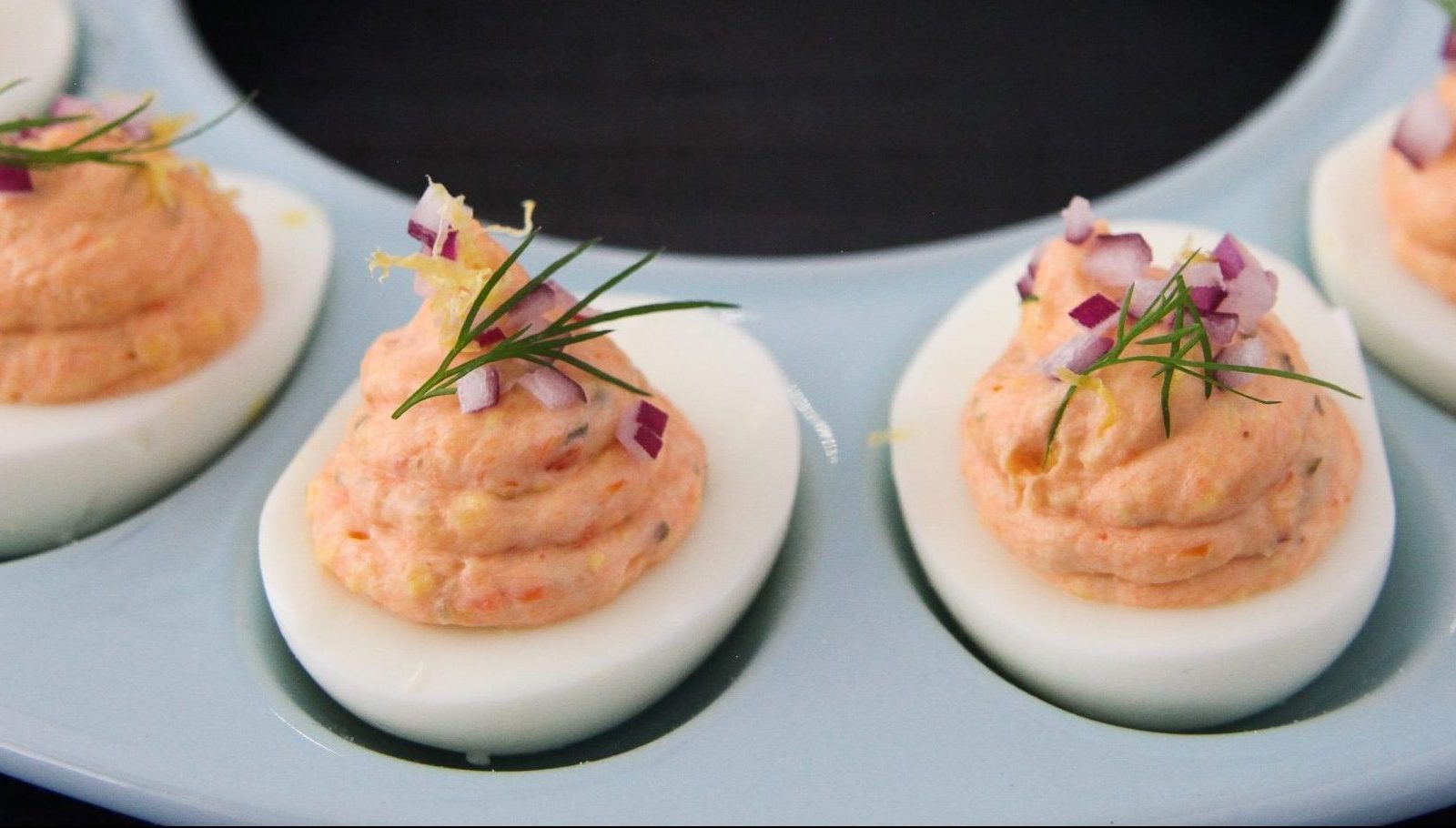 Smoked Salmon Deviled Eggs