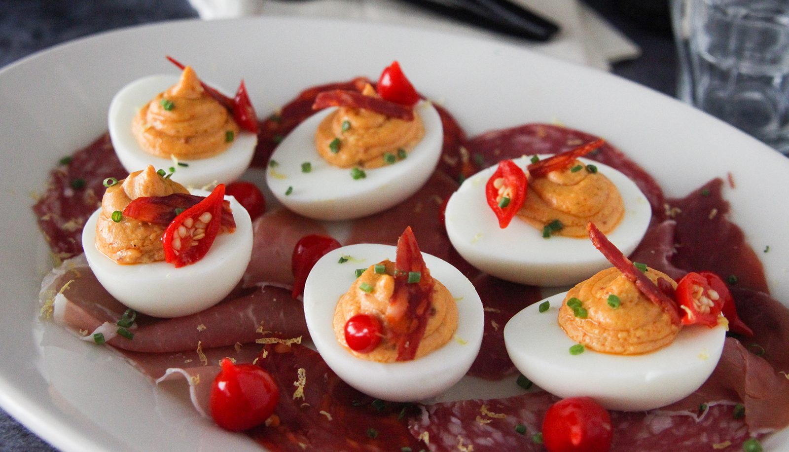 Spanish Style Deviled Eggs