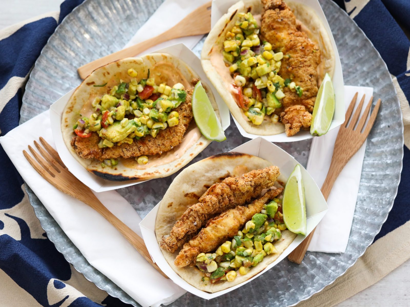 Fish Tacos with Corn Salsa