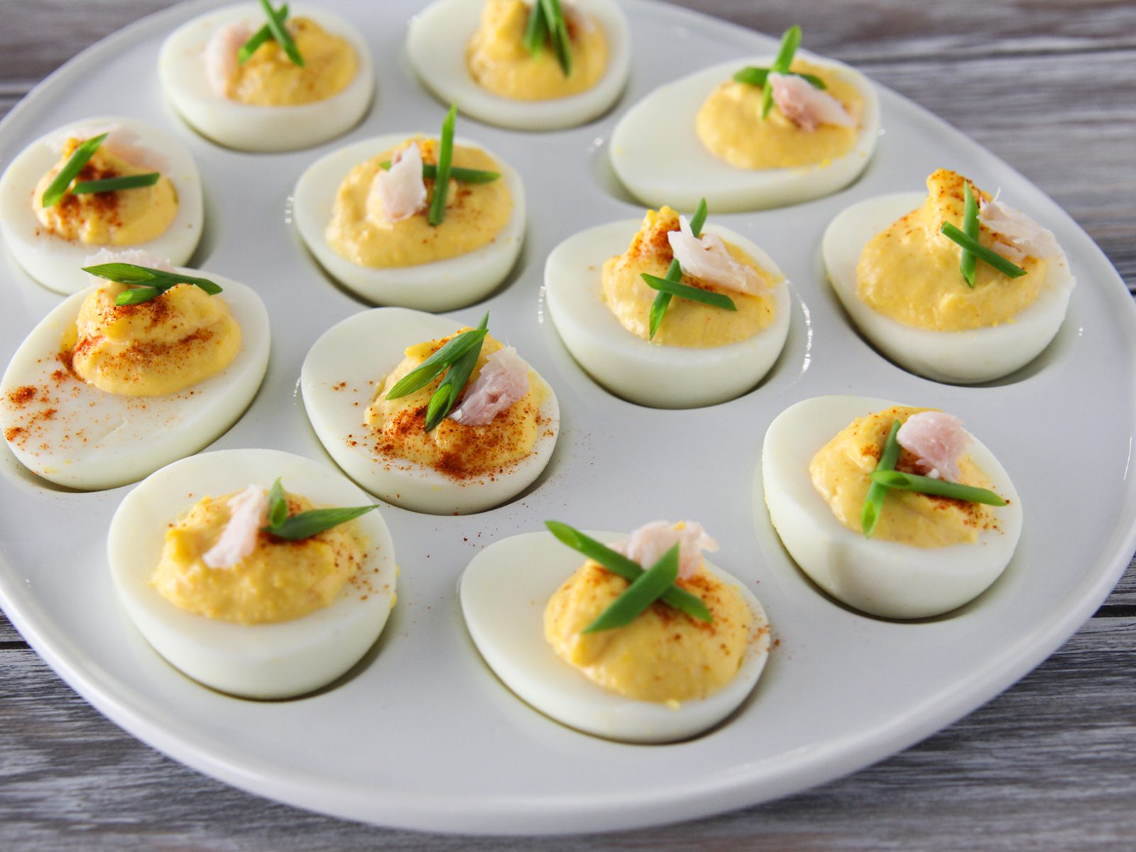 Smoked Trout Deviled Eggs