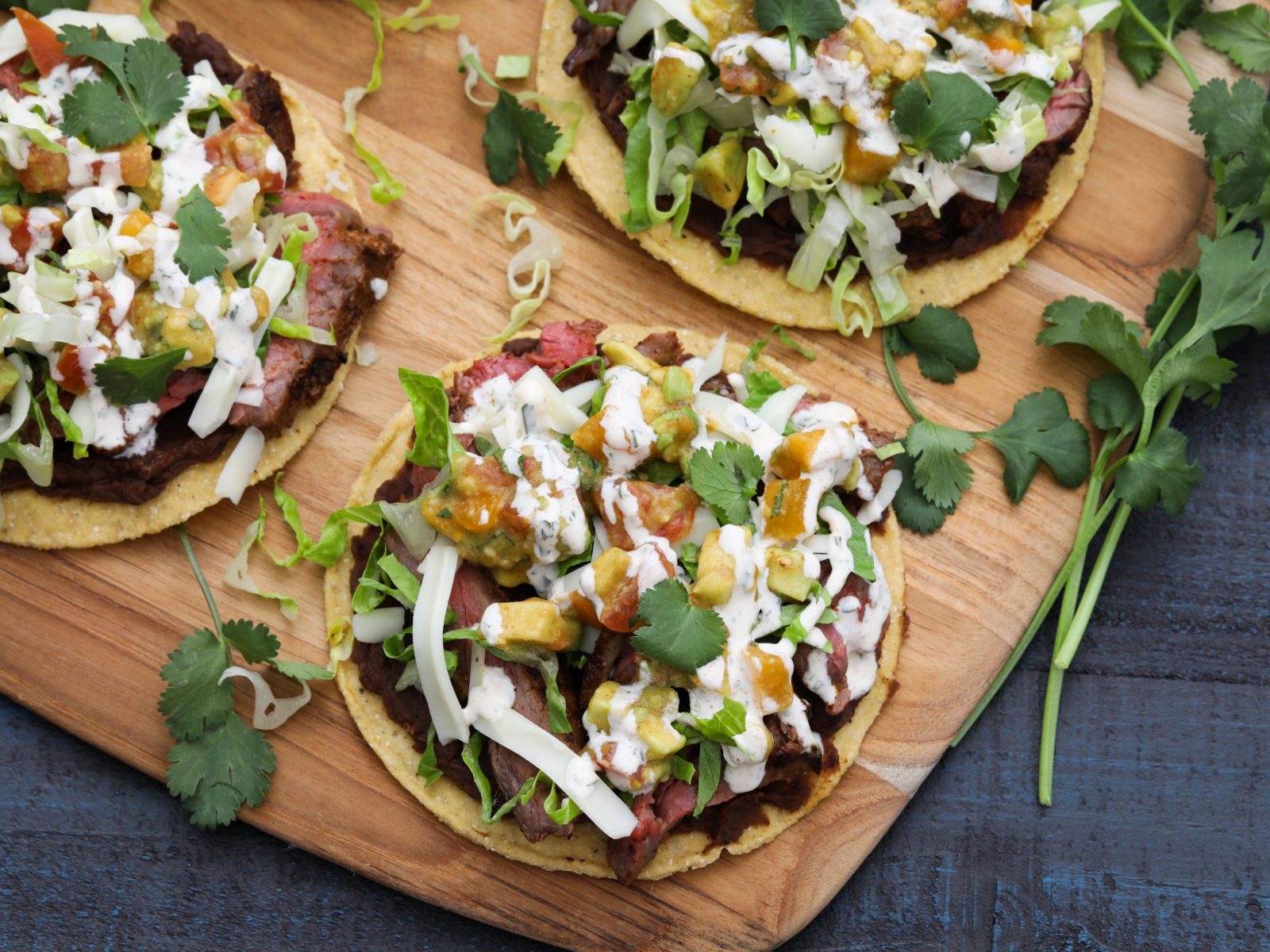 Grilled Skirt Steak Tostadas