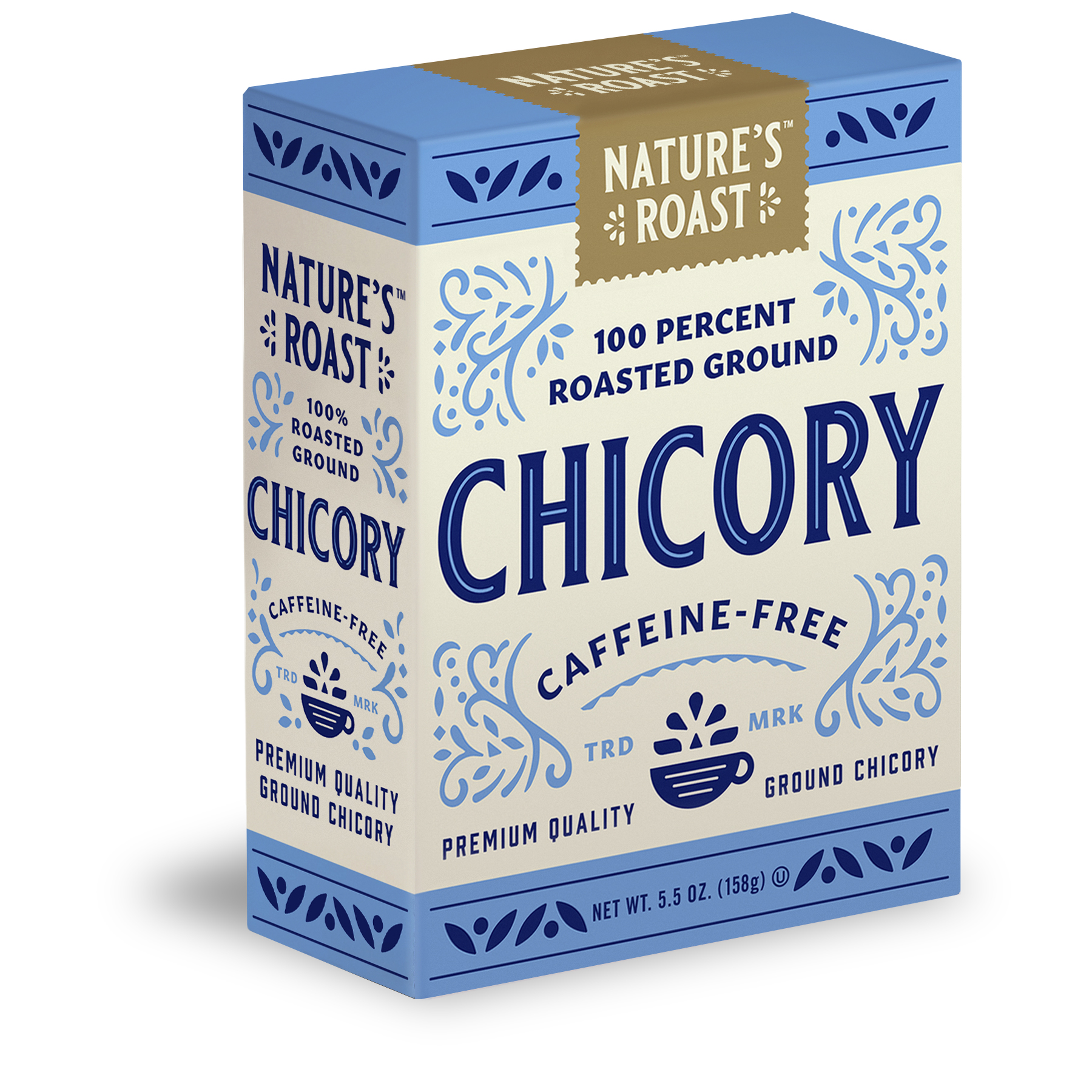 Nature’s Roast 100 Roasted Ground Chicory 5.5 oz Reily Products