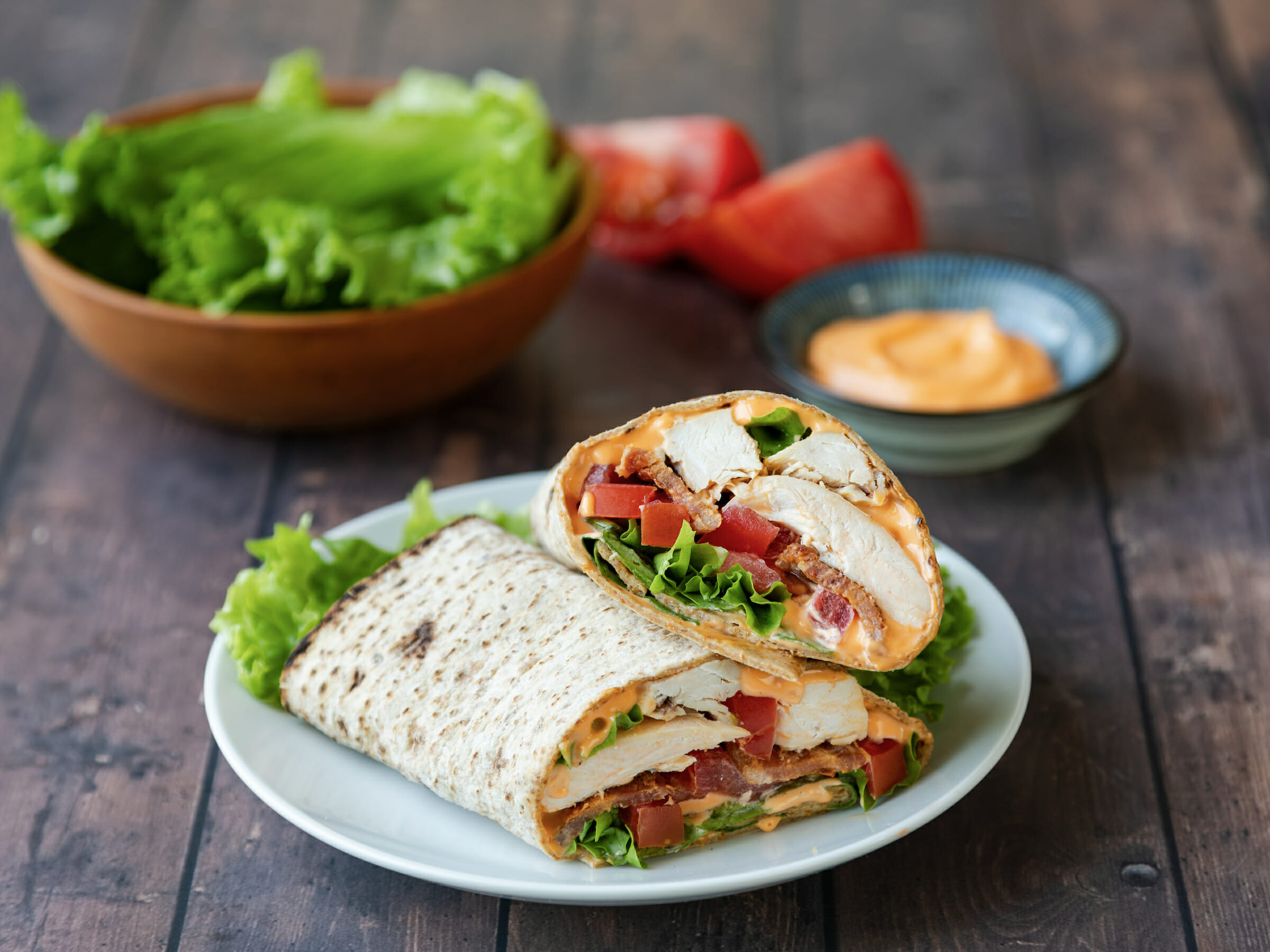 BLT Chipotle Chicken Wrap Recipe Reily Products