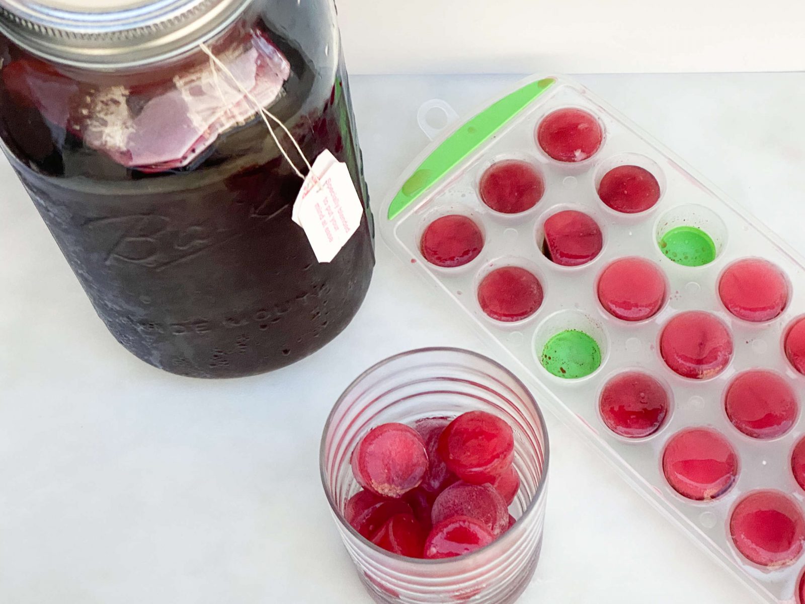 Hibiscus Tea Ice Cubes