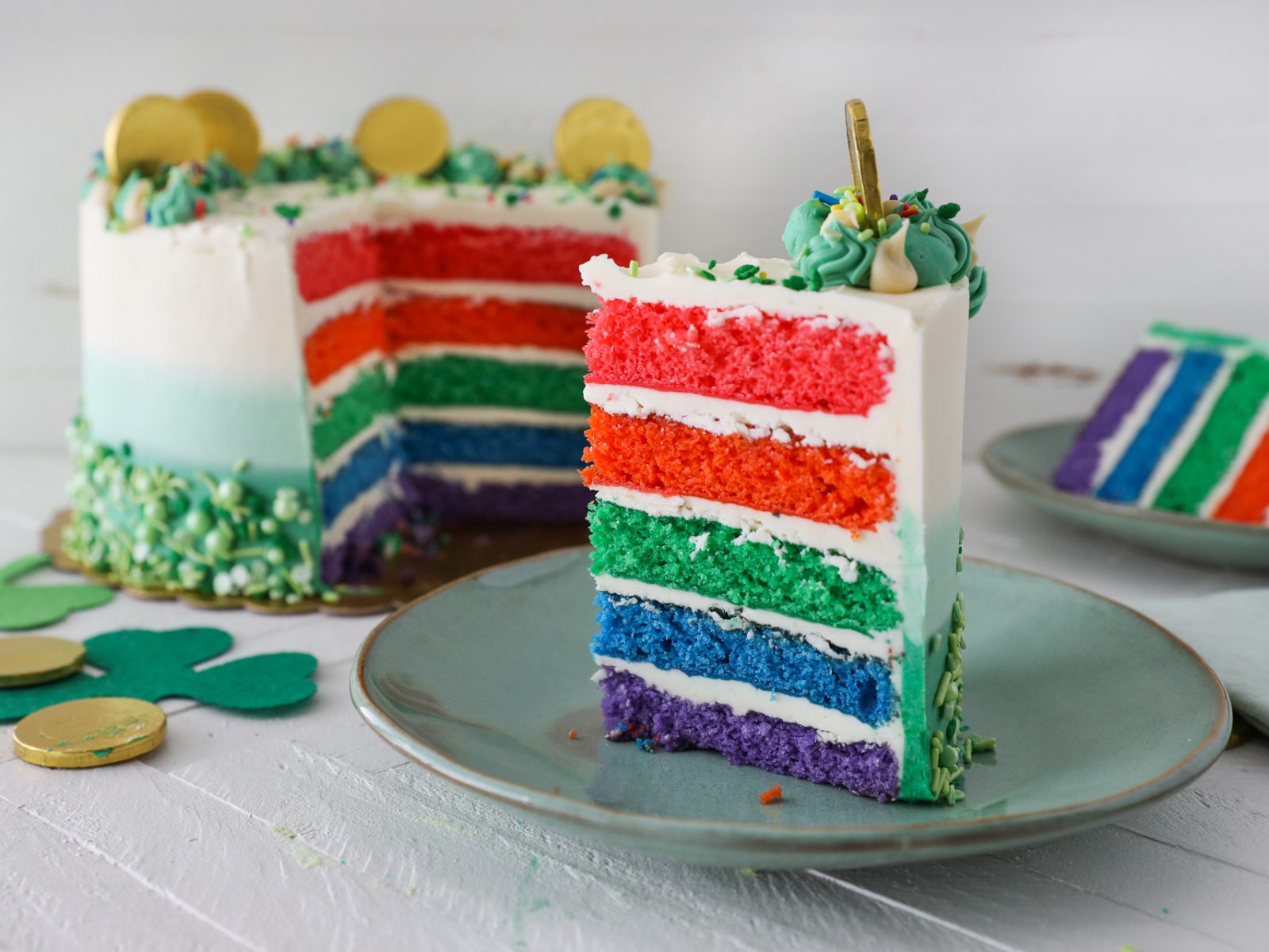 St. Patricks Day Rainbow Cake