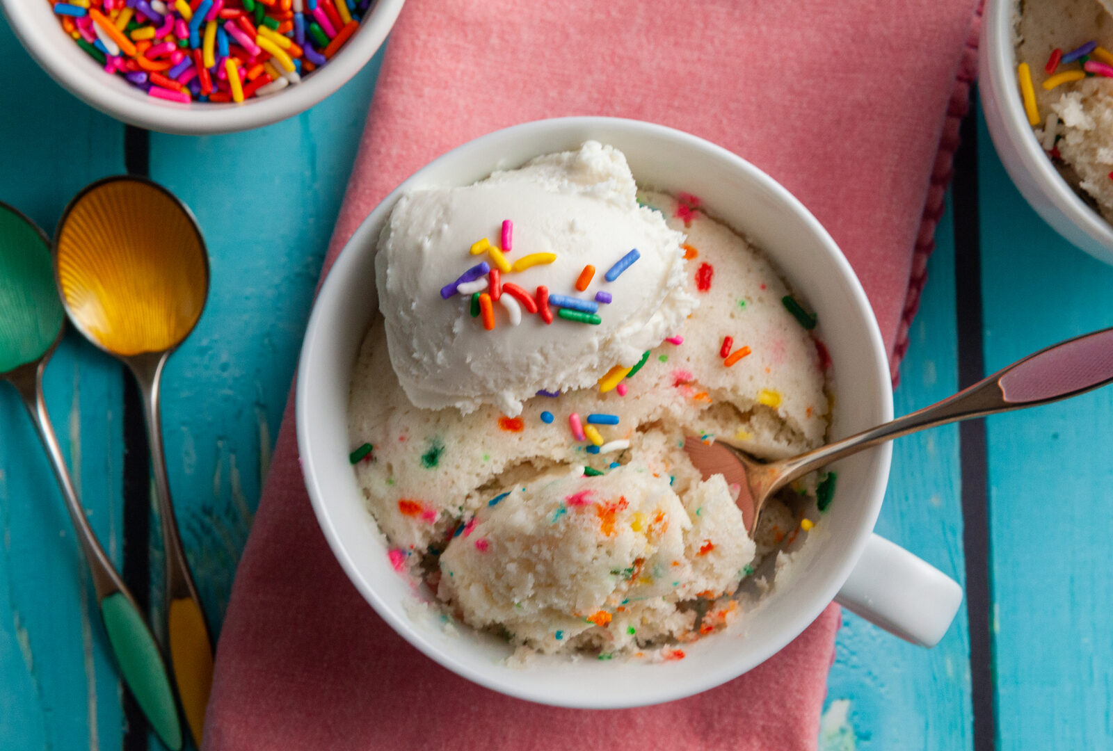 Funfetti Mug Cake Sundae