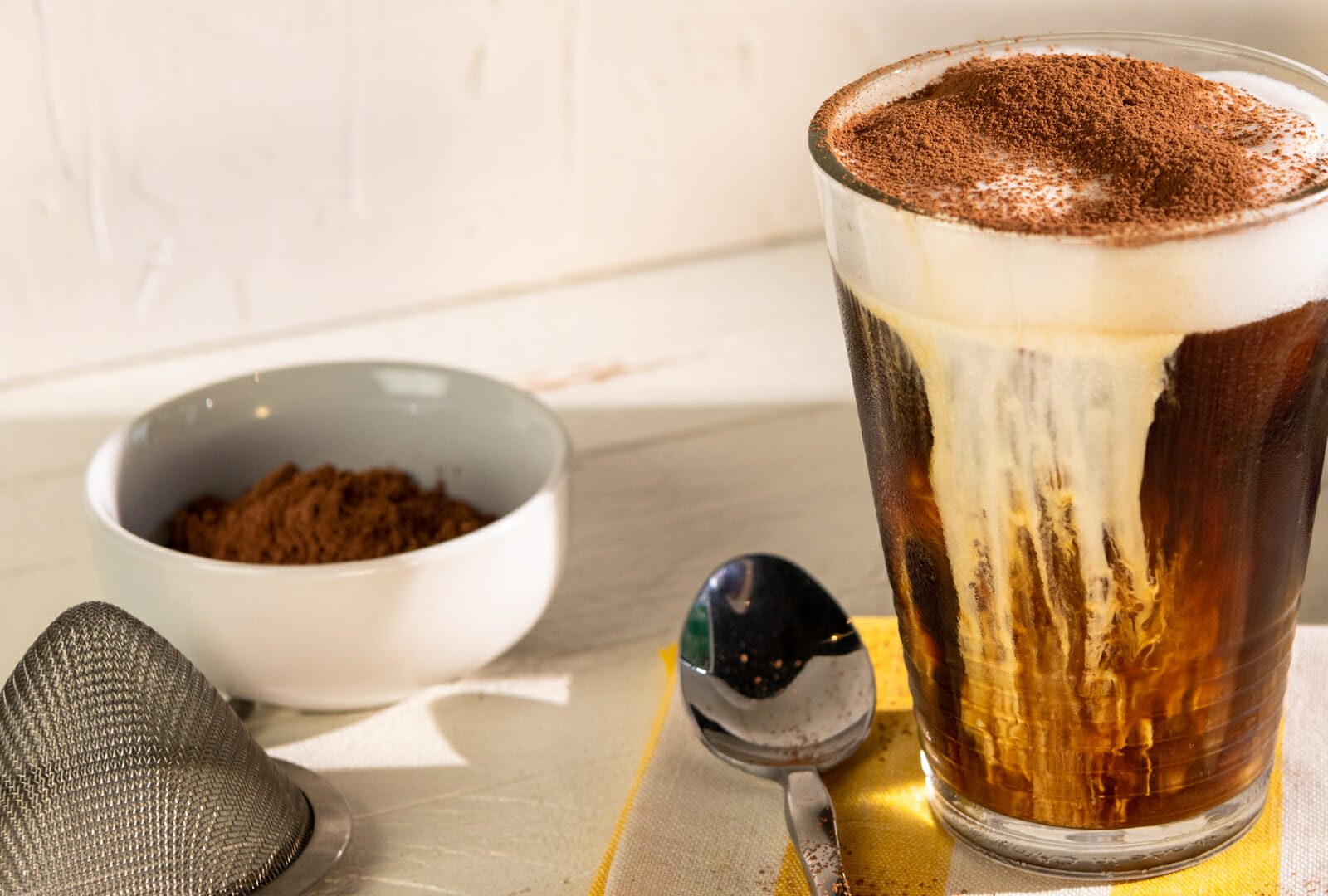 Spiced Cocoa and Pecan Iced Coffee