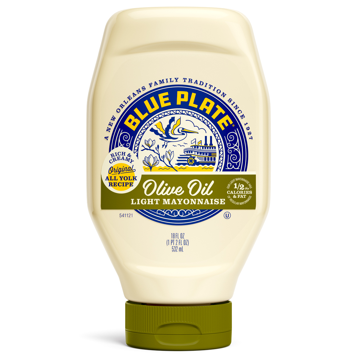 Blue Plate Olive Oil Mayonnaise, 18 oz Squeeze Reily Products