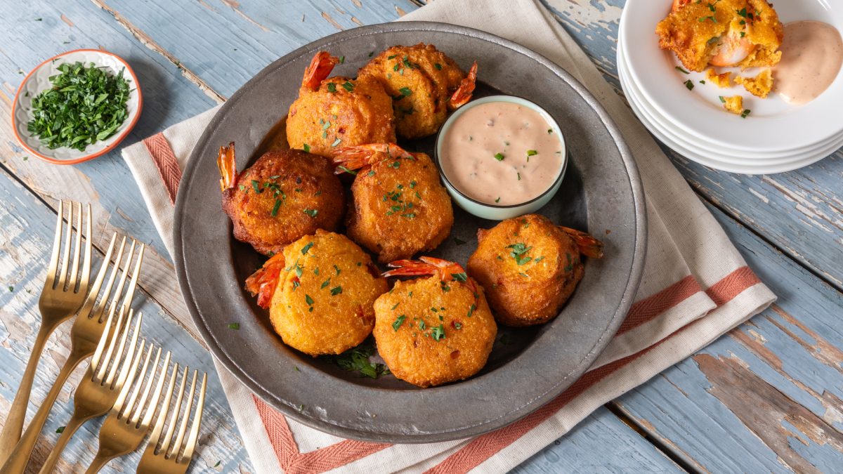 Shrimp Stuffed Hushpuppies 4